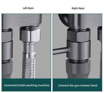 Toilet Cleaning Bidet Toilet Sprayer Set Water Portable Handheld Bidet Sprayer Shower Double Outlet Angle Valve Accessories