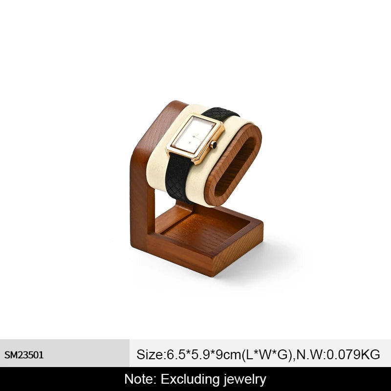 MISHITU T-shaped Watch Stand Wooden Jewelry Watch Display Stand Watch Storage Holder Bracelet Jewelry Display Watch Storage Rack