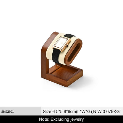 MISHITU T-shaped Watch Stand Wooden Jewelry Watch Display Stand Watch Storage Holder Bracelet Jewelry Display Watch Storage Rack