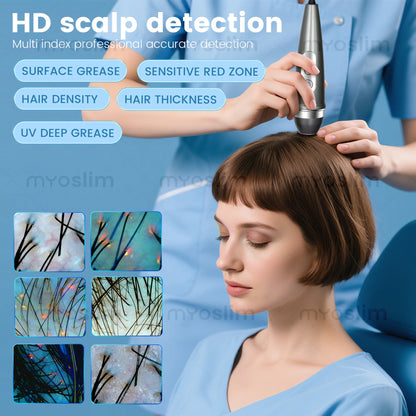 21.5 Inch X5 Facial Skin Analyzer, 3D AI Hair Scanner, 8 Spectrum Light, Beauty Analysis Machine for Salon Care