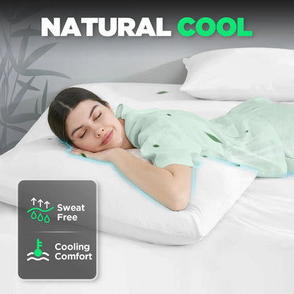Emircey 3Pcs Bamboo Fitted Sheet Set Cooling Breathable Bedding Silky Soft Mattress Cover with 2 Pillowcases Deep Pocket Bottom Sheet for Home Bedroom Dorm Spring Summer Sleep Gift