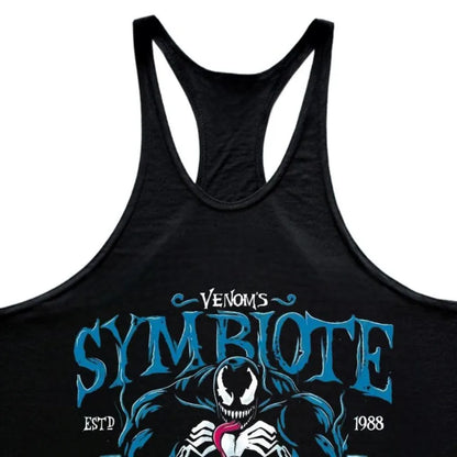 Marvel Venom Printed Tank Top Men's Sports Fitness Top Sweatshirt Summer Loose Breathable Thin Casual Sleeveless T-shirt Trendy