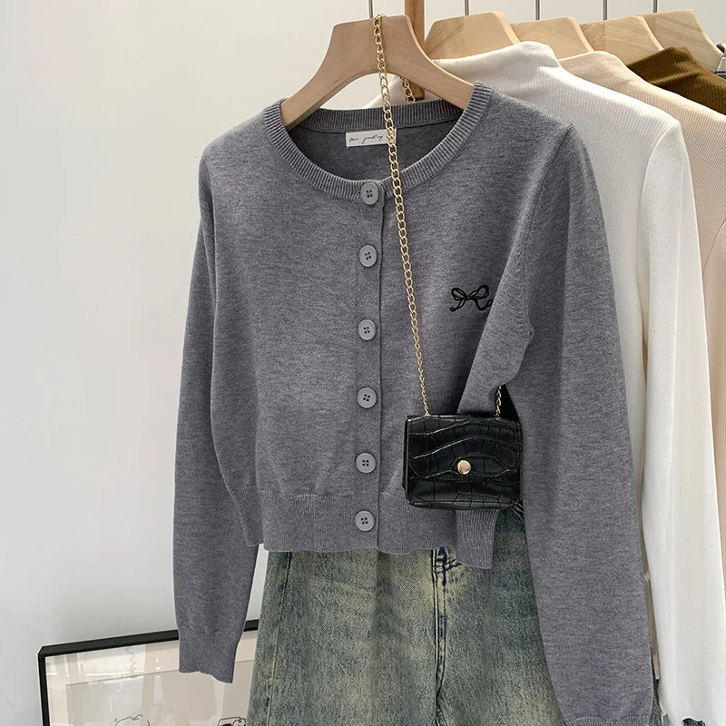 Embroidered Knit Cardigan