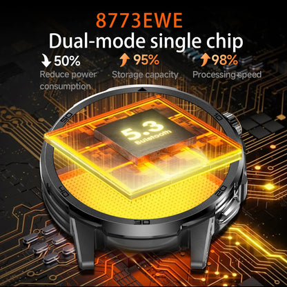 2026 New  Outdoor Smart Watch 1.85inch AMOLED 1000mAh Large Battery 5ATM Waterproof Voice Call Sports Men Fitness Bracelet