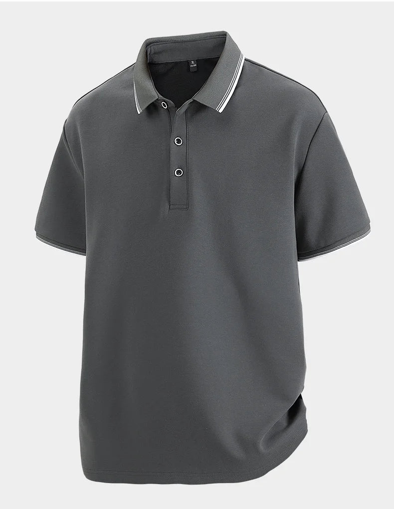 Oversized Men 7XL Polo Shirt 8XL 2026 Summer 95% Cotton Breathable Short Sleeve Collar Business Shirt Golf Man Top Clothes