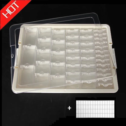 42/50/78 Grids Box Elizabeth Ward Bead Storage Portable Container Transparent Diamond Painting Plastic Storage Box