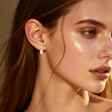Oxtao Leaf & Pearl-Detail Drop Earrings — view 6