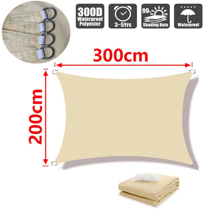 6x4m waterproof sunshade sunshade protective cover canvas camping sunshade cloth large outdoor rain and snow shed garden terrace
