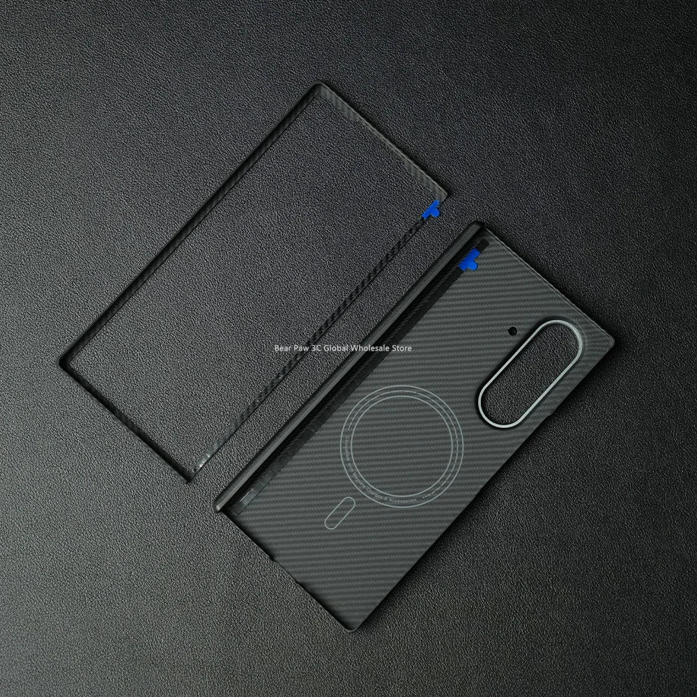 Magnetic for MagSafe Case for Samsung Galaxy Z Fold 7 W26 Aramid Carbon Fiber Cover Ultra-Thin Lightweight Armor for W26 Cover