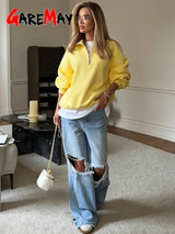 Oversized Zip-Up Sweatshirt