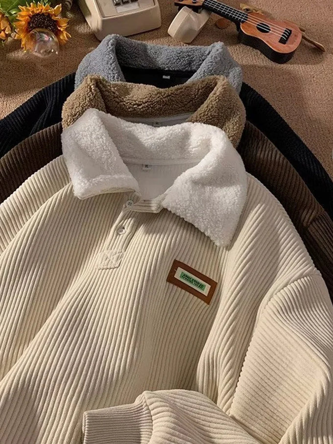 Men's Fleece-Collar Corduroy Jacket — product image