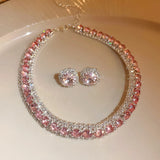Rhinestone Necklace & Earring Set — view 10