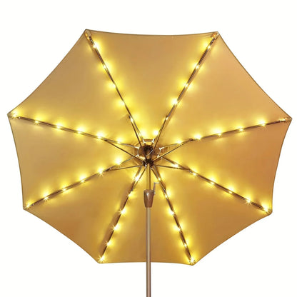 Solar Patio Umbrella Lights 8 Modes String Lights with Clip Waterproof Light for Outdoor Lighting Deck Garden Party Decoration