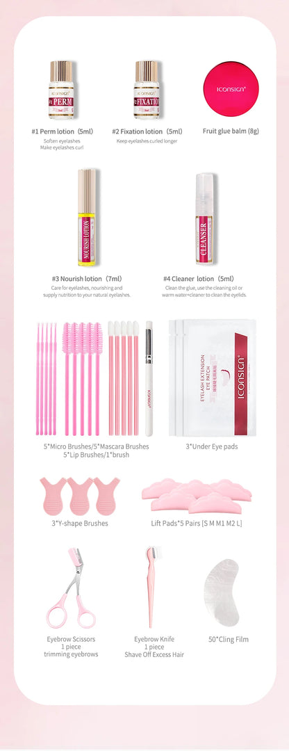 Dropshipping 2IN1  Eyelash Lifting Kit Fast Perming LASH & BROW Liftng Kit  Lasting 6-8 Weeks Mascara  Enhancer Makeup Tools