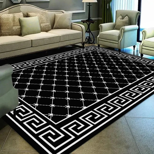 Nordic Light Luxury Carpet Living Room Sofa Bedroom Rugs Modern Office Simple Style Large Nonslip Washable Floor Mats Home Decor