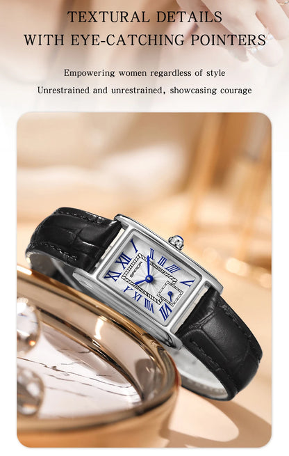 SANDA Top Fashion 1116 Women's Watch Elegant Design Rectangular Dial Waterproof Quartz Movement Business Women's Quartz Watch
