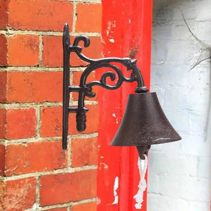 Door Bell Cast Iron Antique Country House Look, Loud Sound, Front Door Wall Bell, Garden Decoration, Weatherproof
