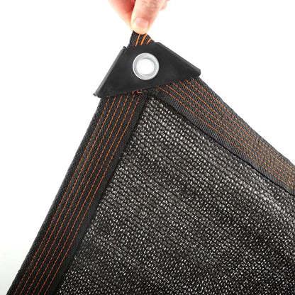 6X6m Black Shade Cloth with Grommets Sunblock Mesh Cover Anti-UV Garden Balcony Plant Sunshade Net Outdoor Greenhouse﻿﻿﻿﻿﻿﻿﻿﻿﻿﻿