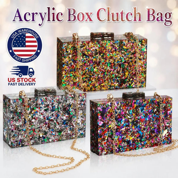 Acrylic Chain Box Clutch — view 1