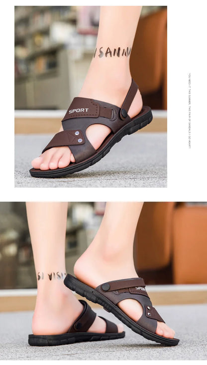 Summer Men Sandals Open Toe Flat Mens Casual Shoes Outdoor Walking Sandals for Men Beach Shoes sandalias hombre Men slippers