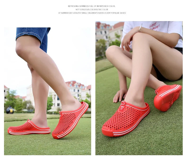 Comfortable Men Pool Sandals Summer Outdoor Beach Shoes Men Slip on Garden Clogs Casual Water Shower Slippers Unisex