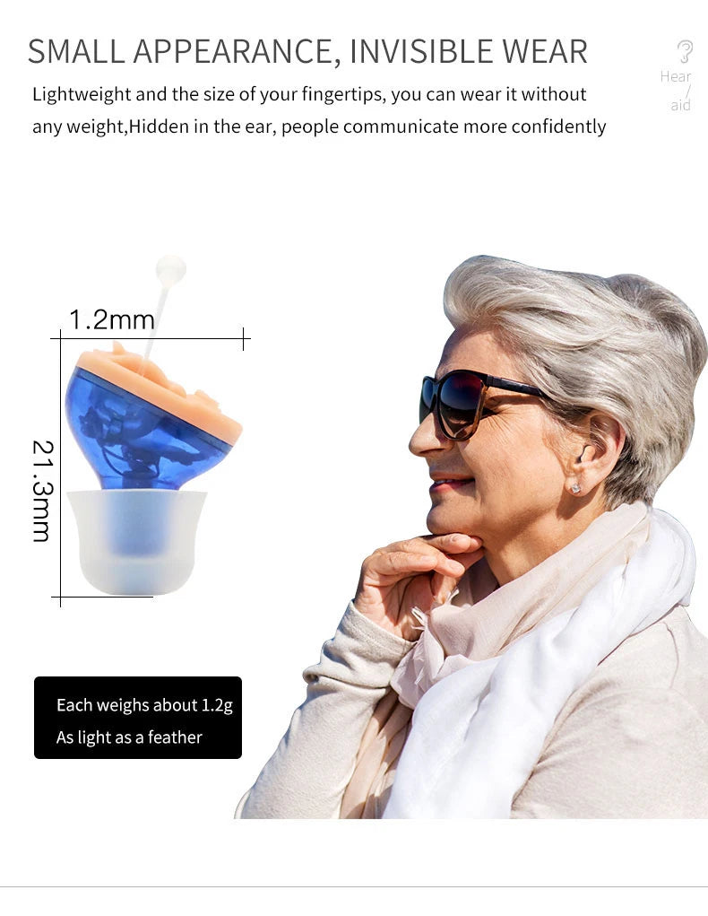 Sound Amplifier Invisible Hearing Aid A Mini And Portable Hearing Aid CIC in Deafness Machine For The Elderly Xmas Gift Christma