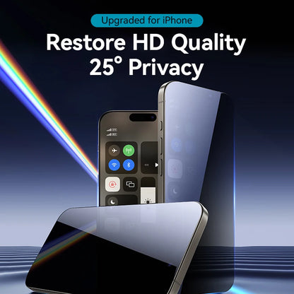 Joyroom 1/2pcs Anti-spy Tempered Glass Private Screen Protector For iPhone 15 14 13 12 11 Pro Max  Private Glass