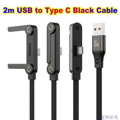 USB Type C Flat Charger Charging Cable C Kick Cable Stand Invisible Support Foldable Phone Holder 240W Charge Bracket For iPhone