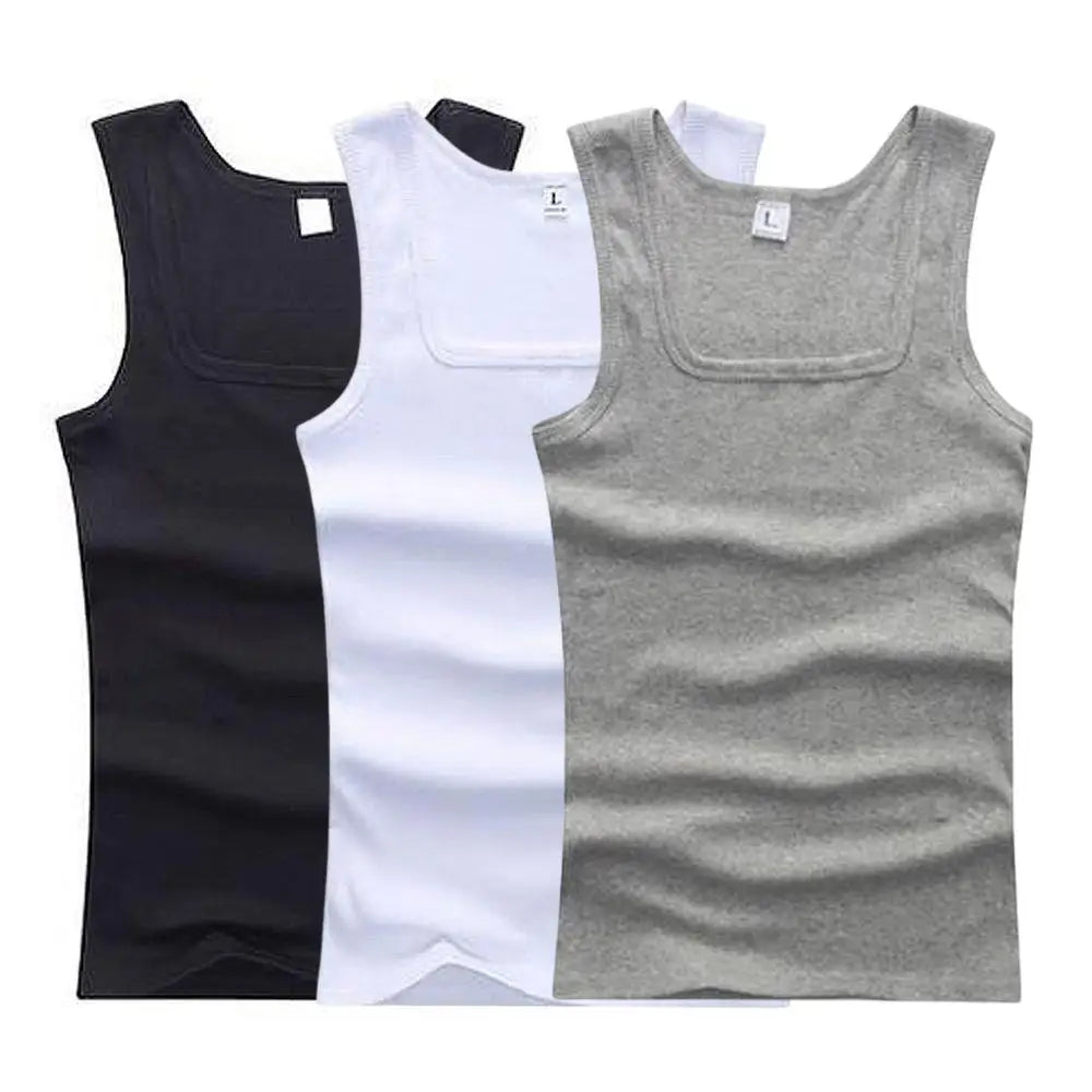 3PCS Summer Men Women Tank Top Cotton Sleeveless Shirt
Bodybuilding Muscle Vest Women Basic Elastic Tank Top Fitness T-shirt Hot