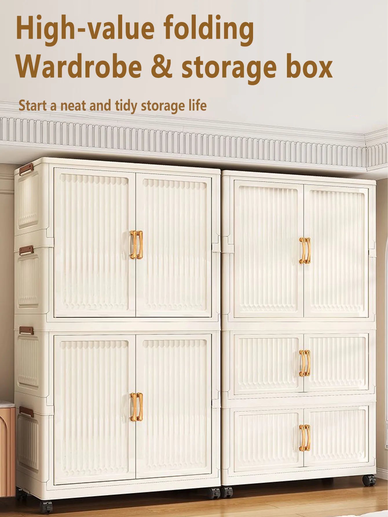 Large Capacity Dustproof Wardrobe Sundries Cabinet Multifunction Folding Storage Cabinet Locker Closet Organizer
