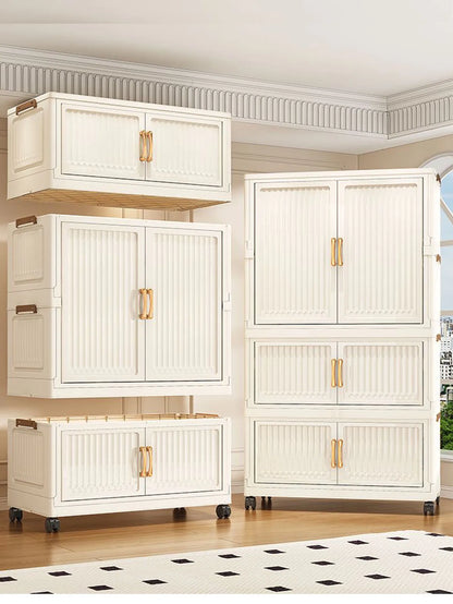 Large Capacity Dustproof Wardrobe Sundries Cabinet Multifunction Folding Storage Cabinet Locker Closet Organizer