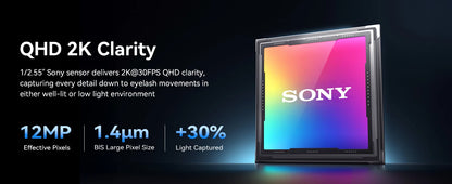 EMEET PIXY 2K Webcam,Gesture Control AI Tracking PTZ Camera With Sony Sensor,1080P 60fps Autofocus Webcam for Streaming OBS