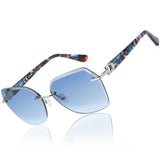 Zenottic Geometric Rimless Sunglasses — view 10