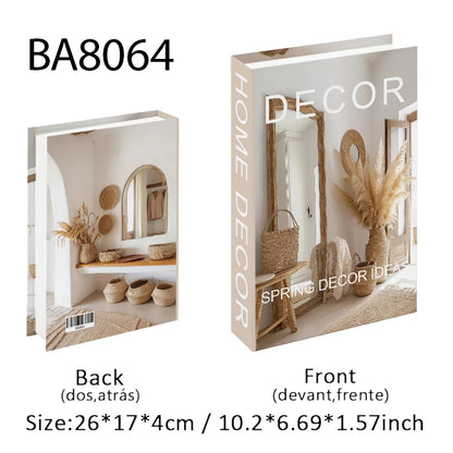 Open Luxury Fake Book Storage Box Home Decor Fashion Paris Decorative Books Interior Decoration Coffee Table Bedroom Ornaments