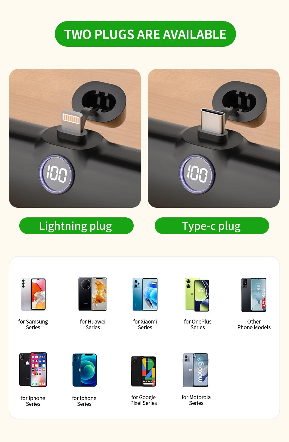 Fast Charge Portable Charger for iPhone Samsung Xiaomi Compact External Spare Battery Built-in Plug PD Fast Charging Power Bank