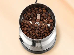 Moongiantgo Coffee Grinder Electric, Mini Spice Grinder, 200W 10s Fast Grinding, Dry Grain Mill for Spices Seeds Rice Beans Seasonings, with Replacment Stainless Steel Blade (Silver, 110V)