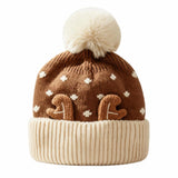 Kids' Reindeer & Snowflake Knit Hat — view 9