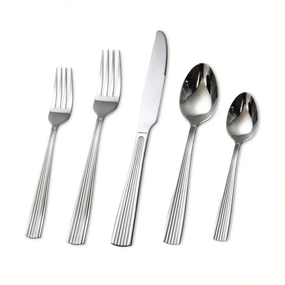 HANSMART 40pcs Premium Stainless Steel Silverware, Essential Dining Collection For Family Dinners & Holiday Celebrations