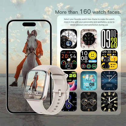 2026 Luxury Smart Watch Fitness Heart Rate Monitor Waterproof Sport Smart Band Wrist Smartwatch for Man Woman Android IOS Phones