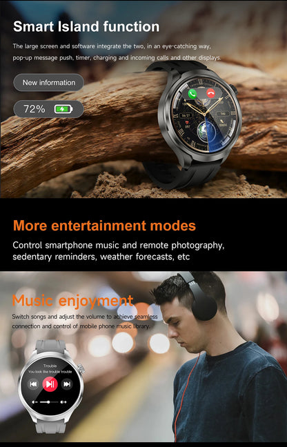 NEW GPS Outdoor fitness NFC Smart Watch Men 1.85 Inch AMOLED Screen  Bluetooth Call IP67 Waterproof Man Smart Watches Man 2025