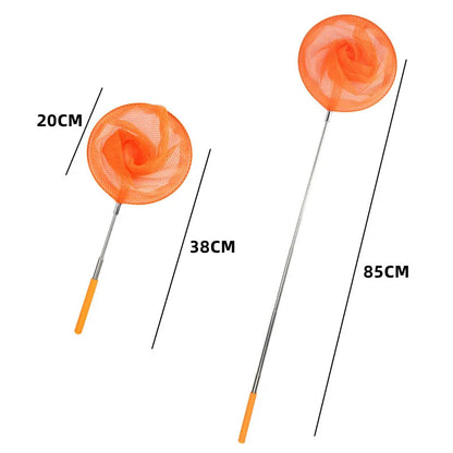 Children's Outdoor Entertainment Toy 3Pcs Multi Stainless Steel Telescopic Fishing Net Insect Net Fishing Pocket Beach Fun Toy ﻿