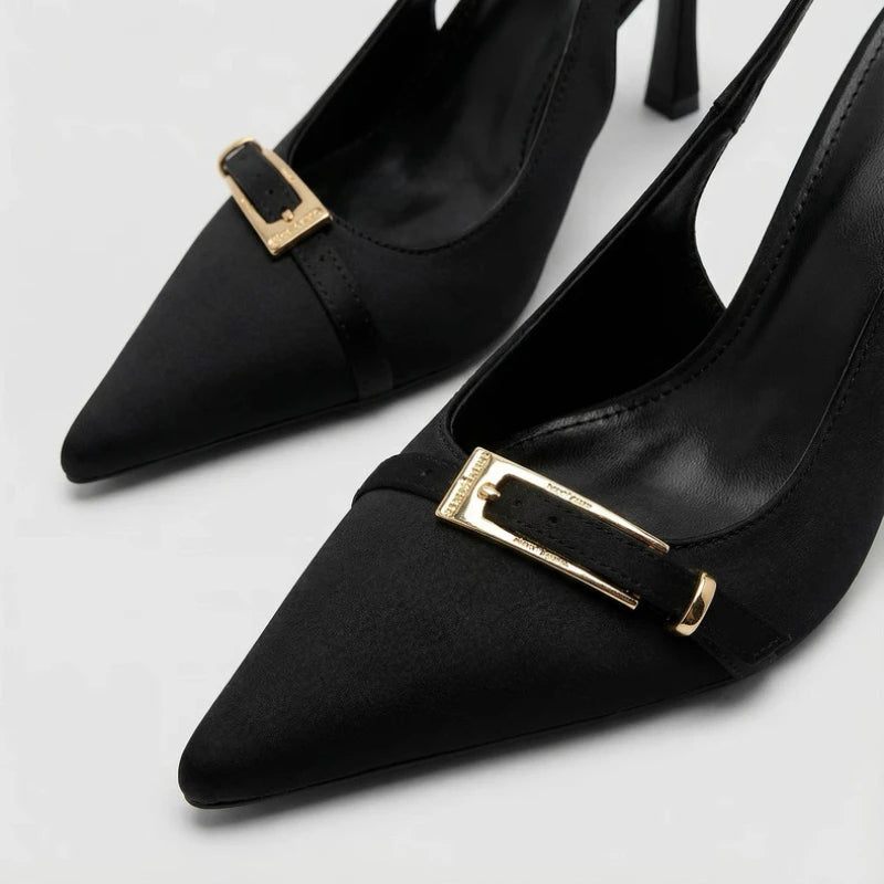 New Summer Fashion Solid Color Casual Women's Sandals Brand Buckle Designer 2026 Everyday Comfortable Office Women's High Heels