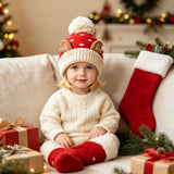 Kids' Reindeer & Snowflake Knit Hat — product image