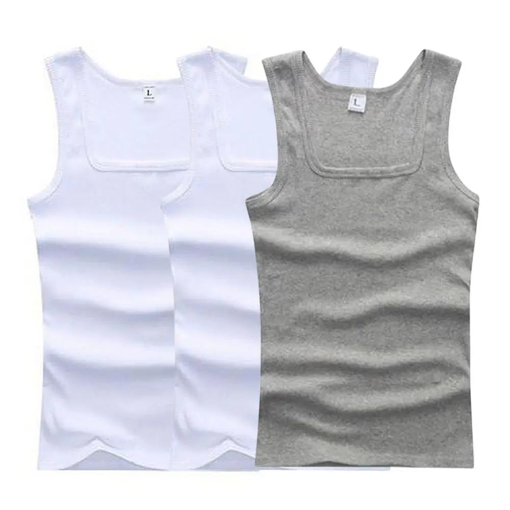 3PCS Summer Men Women Tank Top Cotton Sleeveless Shirt
Bodybuilding Muscle Vest Women Basic Elastic Tank Top Fitness T-shirt Hot