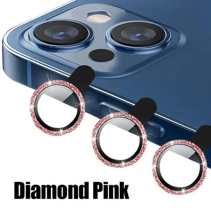 Metal Diamond Camera Lens Protector for IPhone 17 Pro Max 17Air 17 Luminous Protective Lens Glass for iPhone 16 PRO MAX 15 Pro