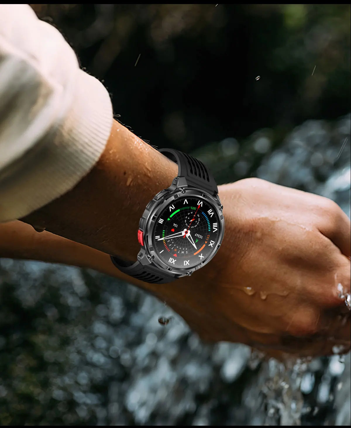2026 T-Rex3 Ultra 1100mAh Battery 170+Sport Fitness LED Flashlight IP68 Waterproof Bluetooth call GPS track Smartwatch Compass