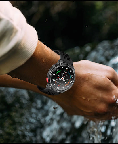 2026 T-Rex3 Ultra 1100mAh Battery 170+Sport Fitness LED Flashlight IP68 Waterproof Bluetooth call GPS track Smartwatch Compass