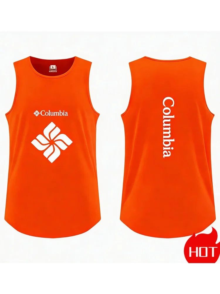 Outdoor sports round neck basketbal jerseys Breathable running vests Summer men's t-shirts and tank tops quick-dry mesh tops man