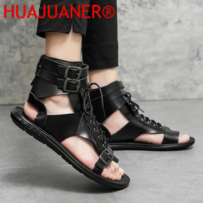 Men Trending Sandals Summer Outdoor Leisure Non-Slip Beach Luxury Sandals Fashion Breathable Brand Shoes Men Slippers