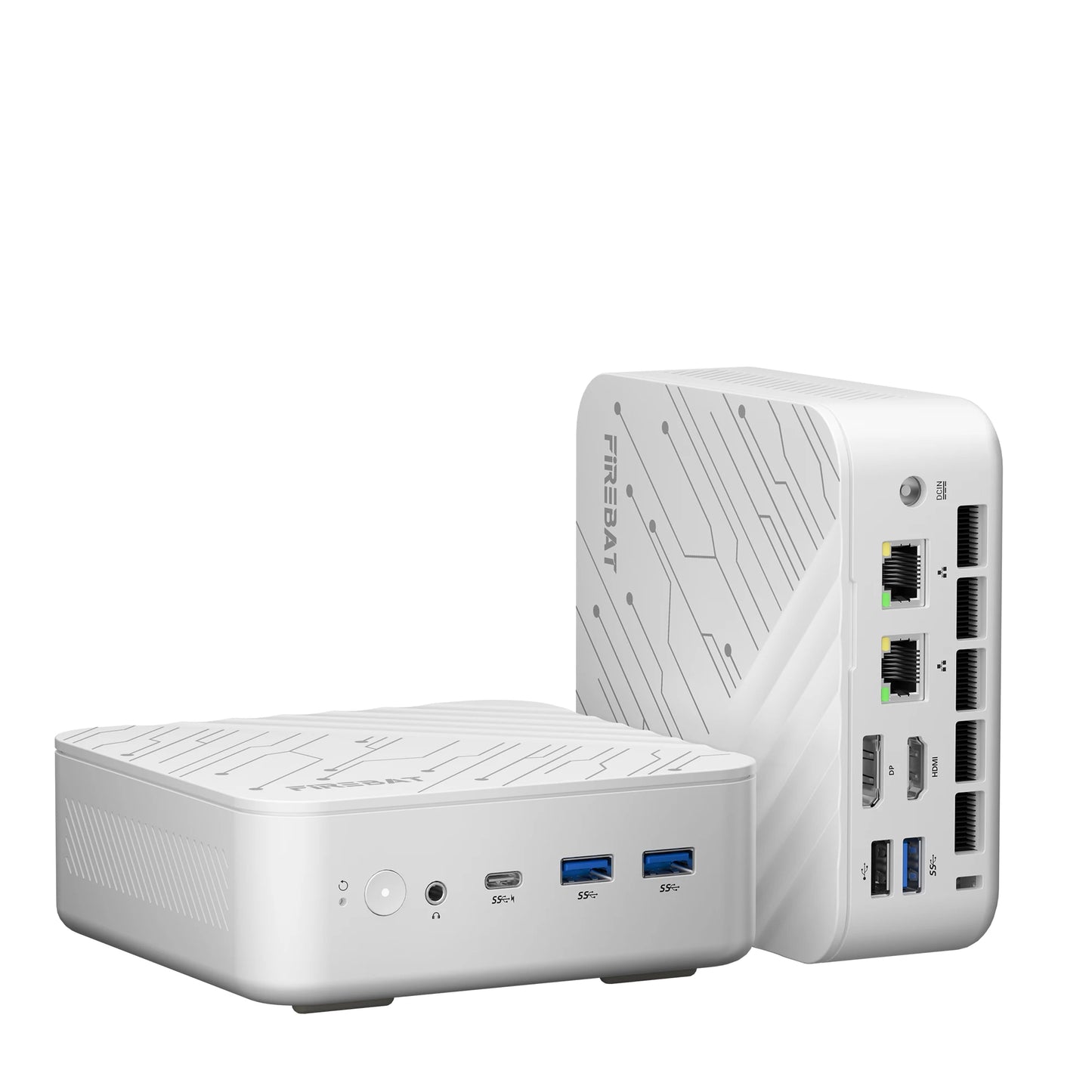 FIREBAT AM02 AMD Ryzen7 H 255 Mini PC 16GB DDR5 RAM 512GB SSD WIFI6 BT5.2 4A1C Dual RJ45 3*4K Display Compact Gaming Computer